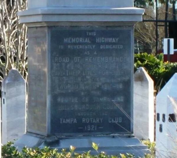 MEMORIAL HIGHWAY “ROAD OF REMEMBRANCE” MONUMENT DEDICATION STONE