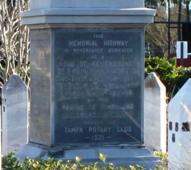 MEMORIAL HIGHWAY “ROAD OF REMEMBRANCE” MONUMENT DEDICATION STONE