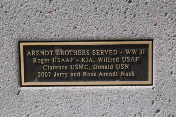 WOOD COUNTY VETERANS MEMORIAL PLAQUE