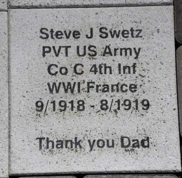 WOOD COUNTY VETERANS MEMORIAL PAVER A92