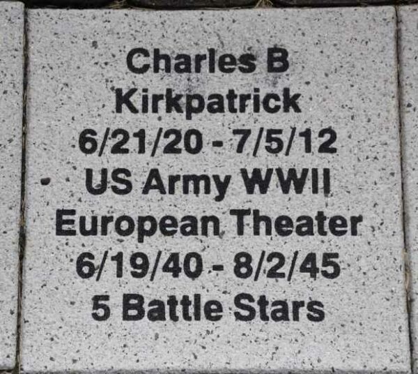WOOD COUNTY VETERANS MEMORIAL PAVER A81