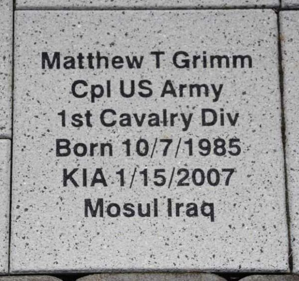 WOOD COUNTY VETERANS MEMORIAL PAVER A68