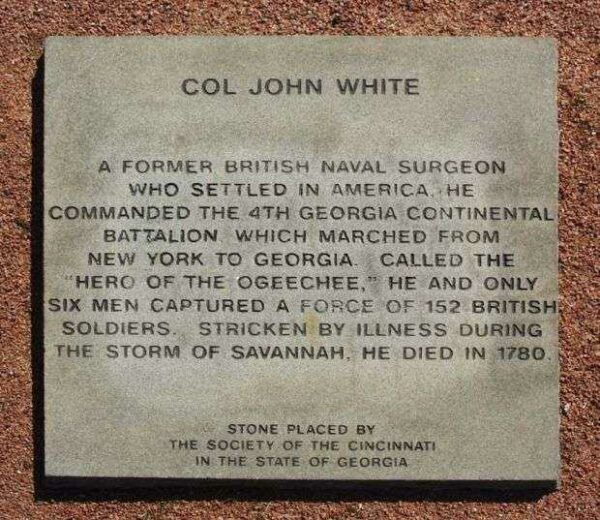 COL. JOHN WHITE WAR MEMORIAL PAVER
