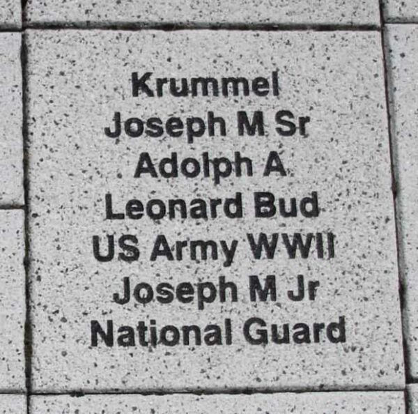 WOOD COUNTY VETERANS MEMORIAL PAVER A39
