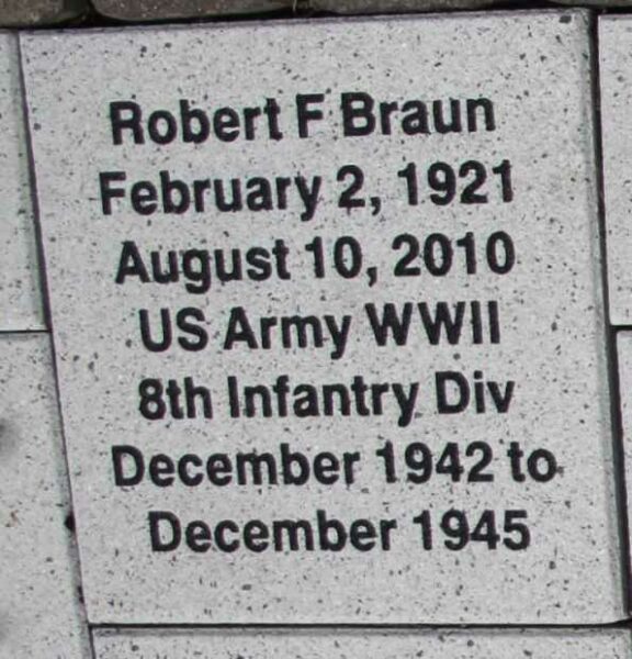 WOOD COUNTY VETERANS MEMORIAL PAVER A21