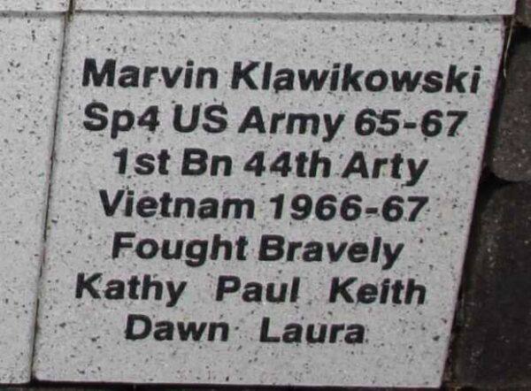 WOOD COUNTY VETERANS MEMORIAL PAVER A19