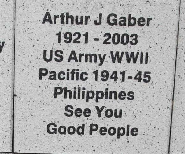 WOOD COUNTY VETERANS MEMORIAL PAVER A18