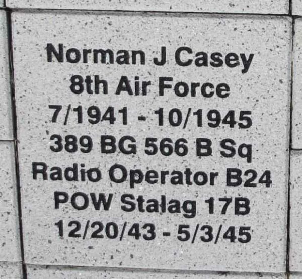 WOOD COUNTY VETERANS MEMORIAL PAVER A17