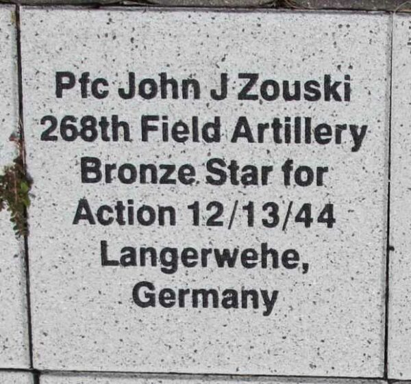 WOOD COUNTY VETERANS MEMORIAL PAVER A15