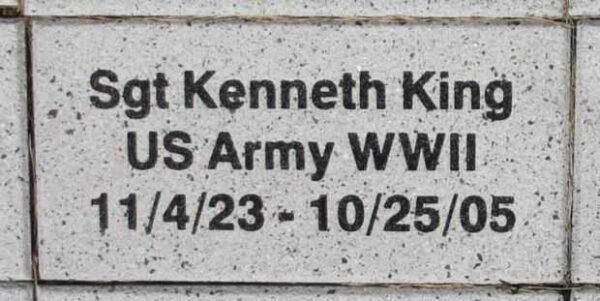 WOOD COUNTY VETERANS MEMORIAL PAVER A14