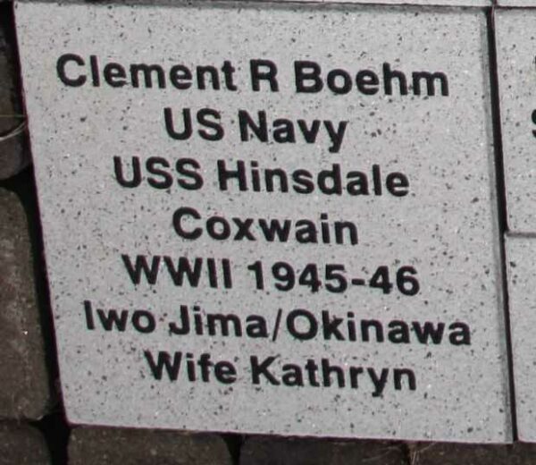 WOOD COUNTY VETERANS MEMORIAL PAVER A12