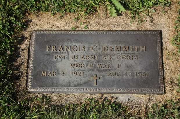 FRANCIS C DEMMITH MEMORIAL CEMETERY STONE