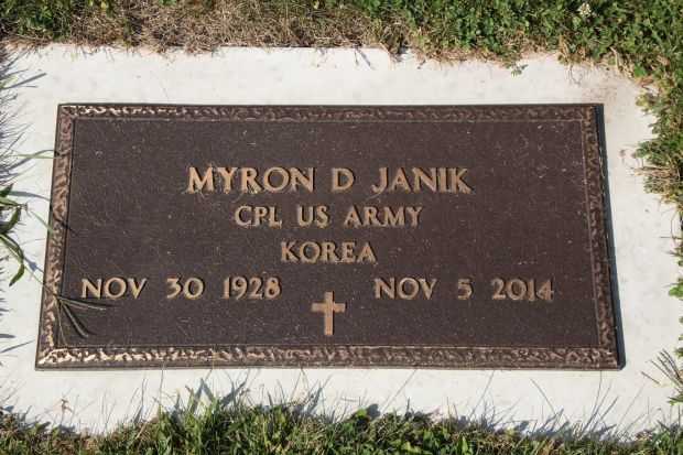 MYRON D JANIK MEMORIAL CEMETERY STONE