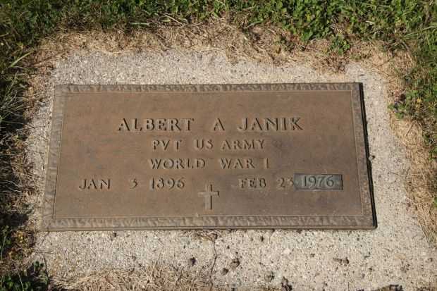 ALBERT A JANIK MEMORIAL CEMETERY STONE