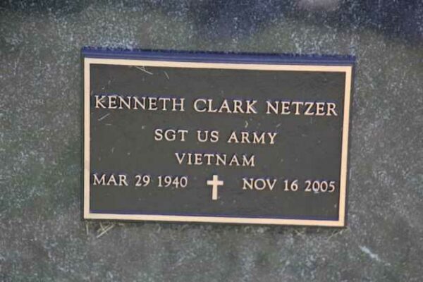 KENNETH CLARK NETZER MEMORIAL CEMETERY STONE