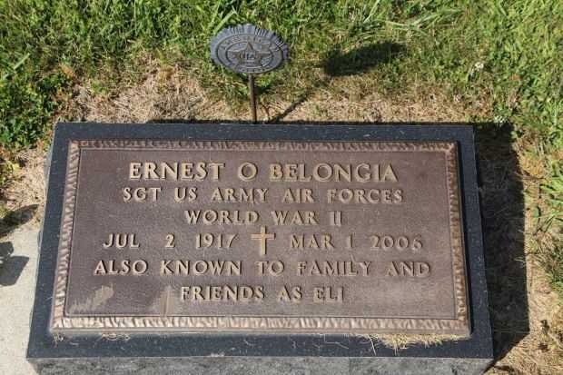 ERNEST O BELONGIA MEMORIAL CEMETERY STONE