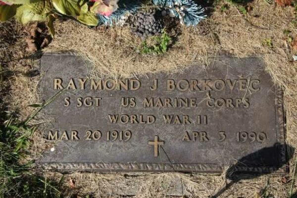RAYMOND J BORKOVEC MEMORIAL CEMETERY STONE