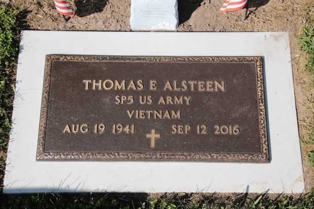 THOMAS E ALSTEEN MEMORIAL CEMETERY STONE