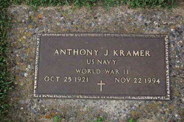 ANTHONY J KRAMER MEMORIAL CEMETERY STONE