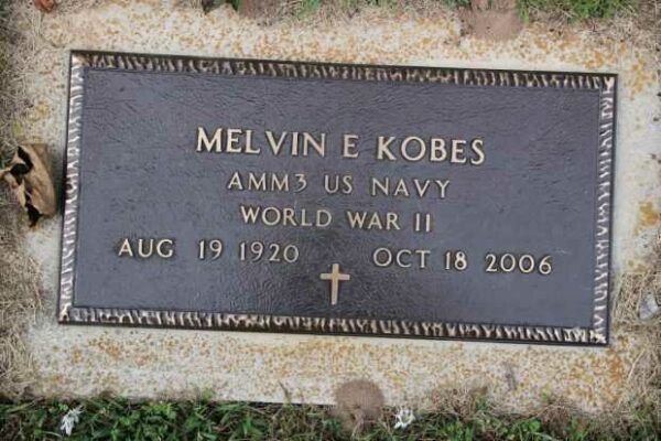 MELVIN E KOBES MEMORIAL CEMETERY STONE