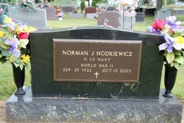 NORMAN J HODKIEWICZ MEMORIAL CEMETERY STONE