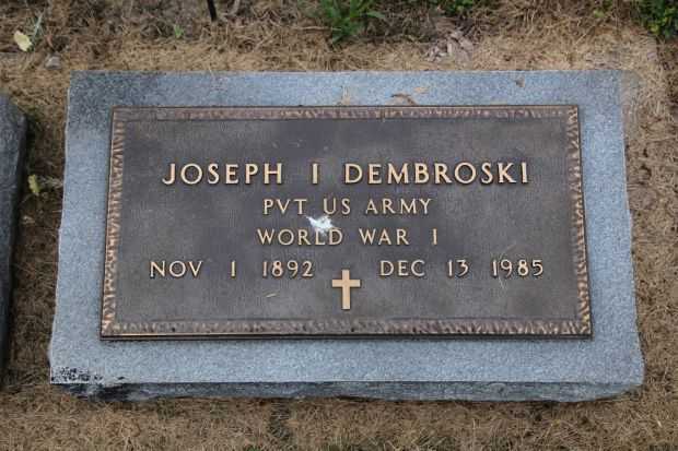 JOSEPH I DEMBROSKI MEMORIAL CEMETERY STONE