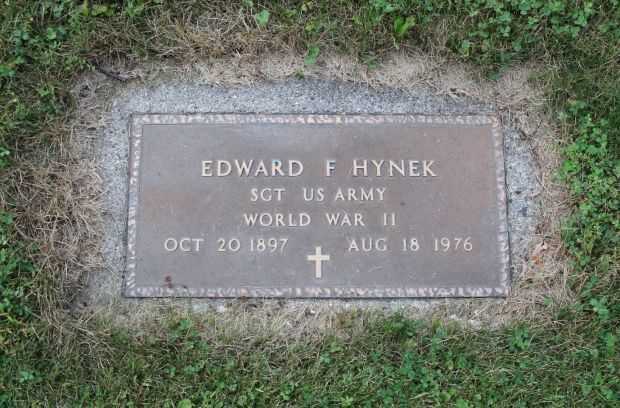 EDWARD F HYNEK MEMORIAL CEMETERY STONE