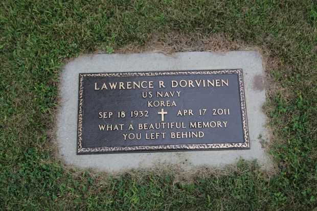 LAWRENCE R DORVINEN MEMORIAL CEMETERY STONE