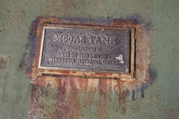 AMERICAN LEGION POST 485 M60A3 TANK MEMORIAL PLAQUE