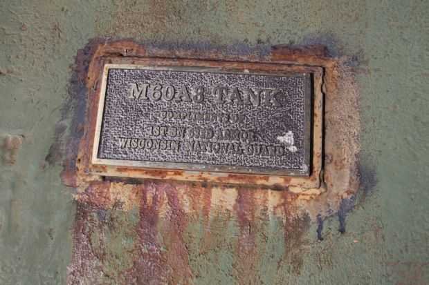 AMERICAN LEGION POST 485 M60A3 TANK MEMORIAL PLAQUE