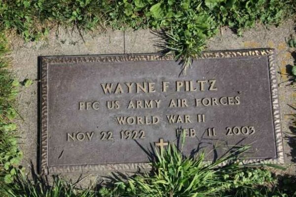 WAYNE F PILTZ MEMORIAL CEMETERY STONE