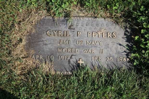 CYRIL P PETERS MEMORIAL CEMETERY STONE