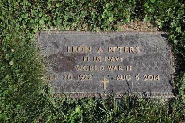 LEON A PETERS MEMORIAL CEMETERY STONE
