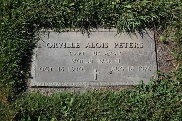ORVILLE ALOIS PETERS MEMORIAL CEMETERY STONE