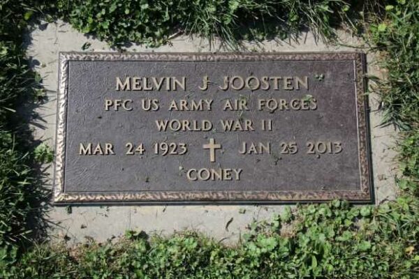 MELVIN J JOOSTEN MEMORIAL CEMETERY STONE