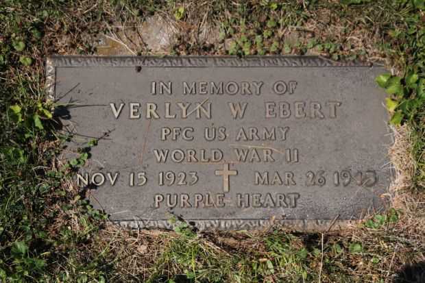 VERLYN W EBERT MEMORIAL CEMETERY STONE