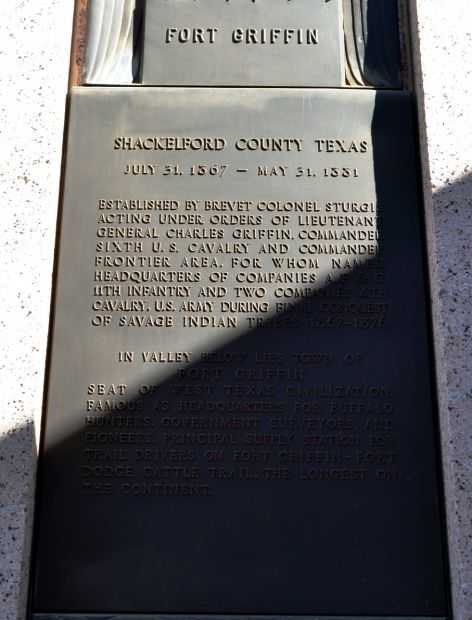 FORT GRIFFIN MEMORIAL DEDICATION STONE