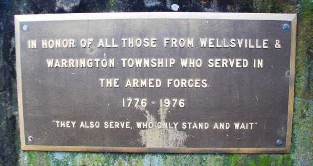 WELLSVILLE & WARRINGTON TOWNSHIP VETERANS MEMORIAL PLAQUE