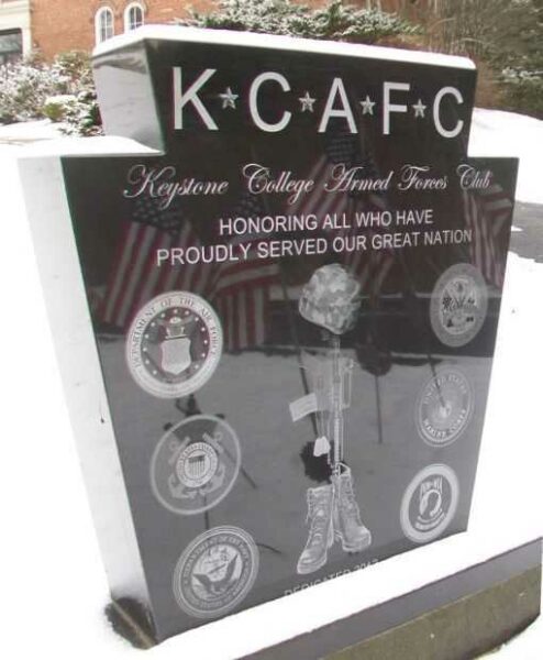 KEYSTONE COLLEGE ARMED FORCES CLUB VETERANS MEMORIAL