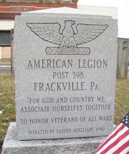 AMERICAN LEGION POST 398 WAR VETERANS MEMORIAL