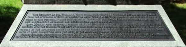 26TH OHIO INFANTRY WAR MEMORIAL PLAQUE
