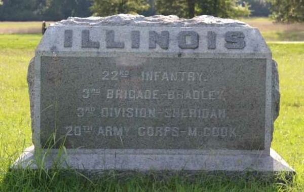 22ND ILLINOIS INFANTRY WAR MEMORIAL FRONT