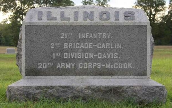 21ST ILLINOIS INFANTRY WAR MEMORIAL FRONT