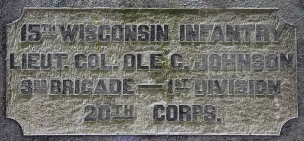 15TH WISCONSIN INFANTRY WAR MEMORIAL STONE A