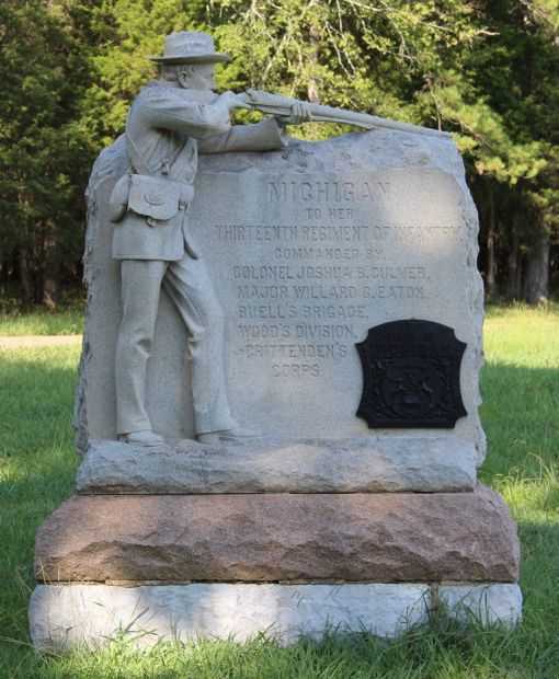 MICHIGAN THIRTEENTH REGIMENT OF INFANTRY WAR MEMORIAL FRONT