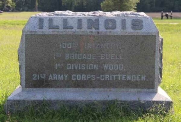 100TH ILLINOIS INFANTRY 1ST BRIGADE WAR MEMORIAL FRONT