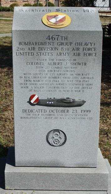 467TH BOMBARDMENT GROUP WAR MEMORIAL