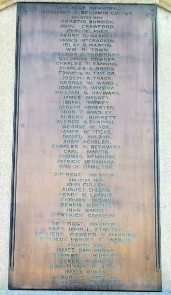 NORWICH CIVIL WAR SOLDIER MEMORIAL PLAQUE D