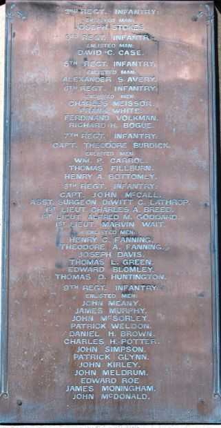 NORWICH CIVIL WAR SOLDIER MEMORIAL PLAQUE B