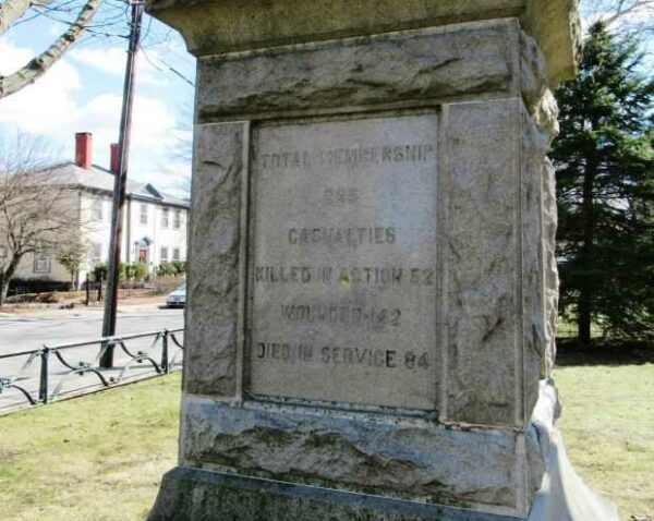 26TH REGIMENT CONNECTICUT VOLUNTEERS WAR MEMORIAL SIDE B